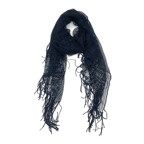 INC International Concepts Accessories - INC Lurex Metallic Net Evening Wrap Scarf Dark Navy Blue NEW